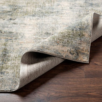 Avellino Abstract Modern Marble Green Grey Rug
