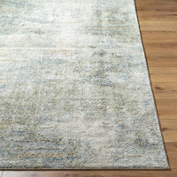 Avellino Abstract Modern Marble Green Grey Rug