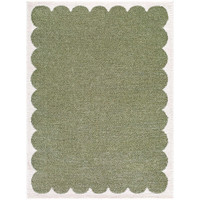 Tivoli Shaggy Border Green Rug
