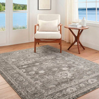 Cyrus Vintage Traditional Grey Rug