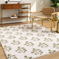 Tivoli Shaggy Floral Green Rug