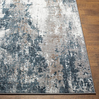 Allegro Abstract Modern Marble Blue Grey Rug