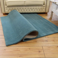 On Sale Teal SM Large wool plain rugs 160x230cm