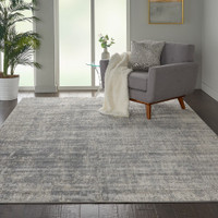 On Sale Rustic Textures RUS01 Ivory Silver Abstract Rug 120x180cm