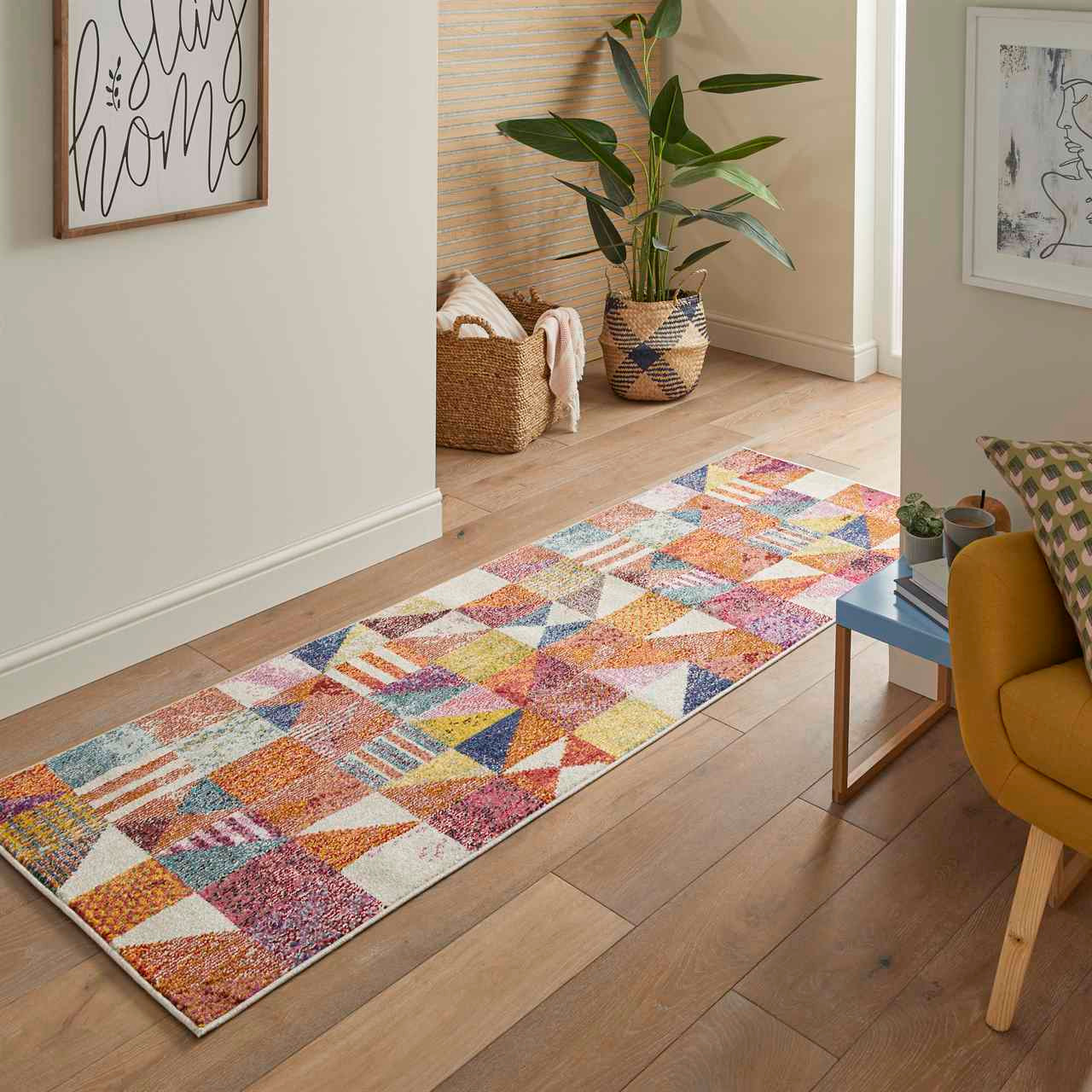 Carnaval Orange Multi Hardwearing Rug CAR102 | Land of Rugs