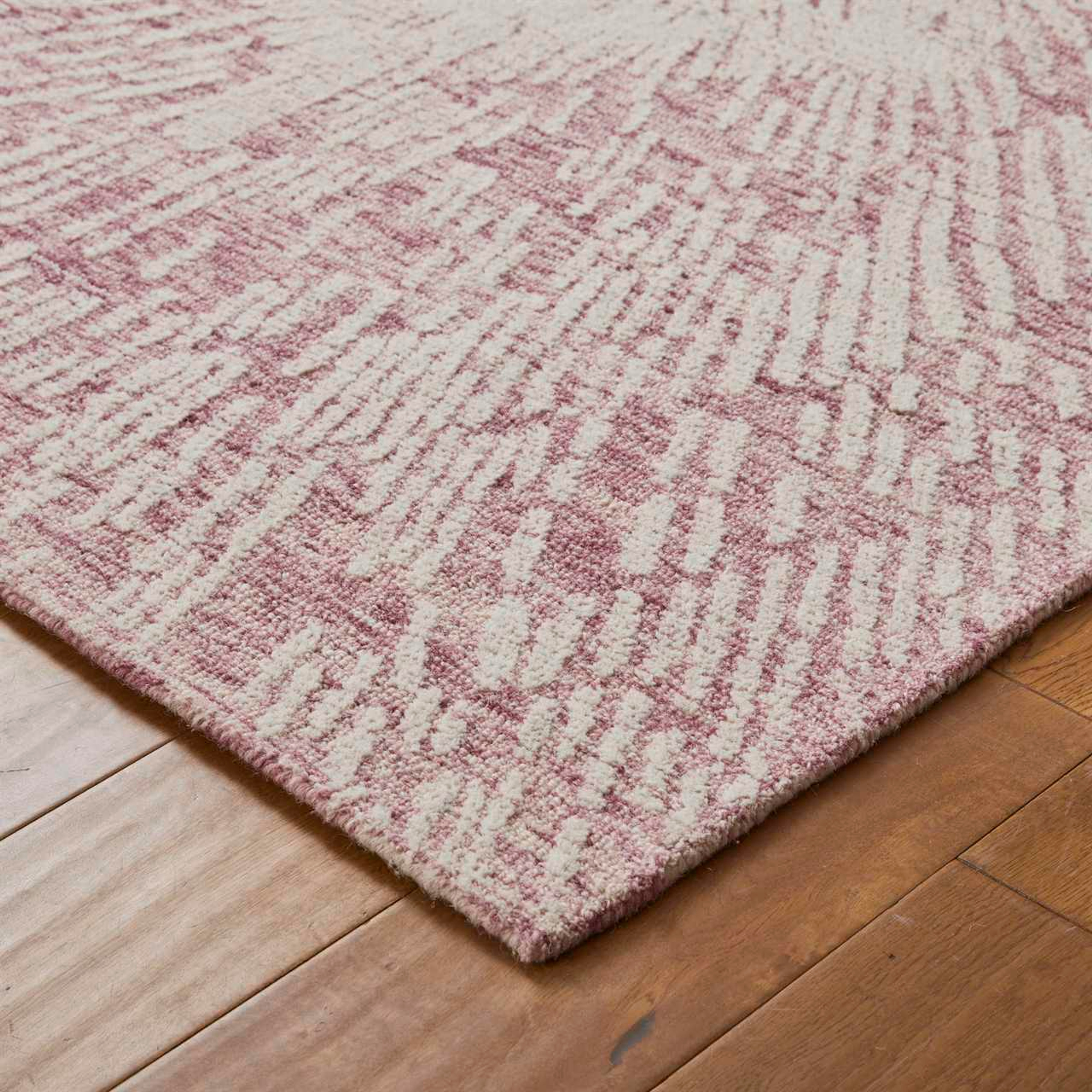 Buy Hampton Burst Pink Ivory Wool Rug - TheRugShopUK