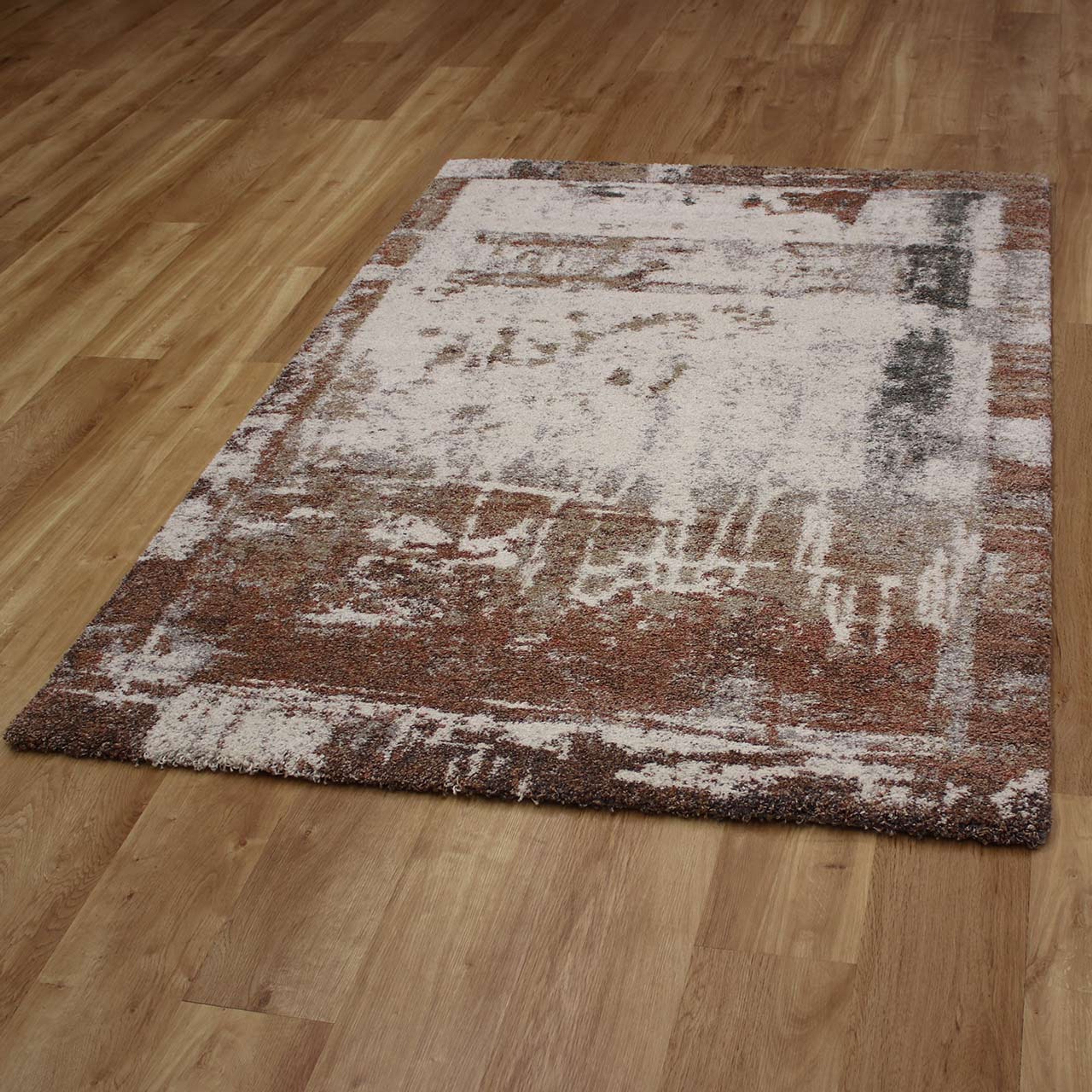 Ramiro Abstract Hand Tufted Rust / Brown Rug