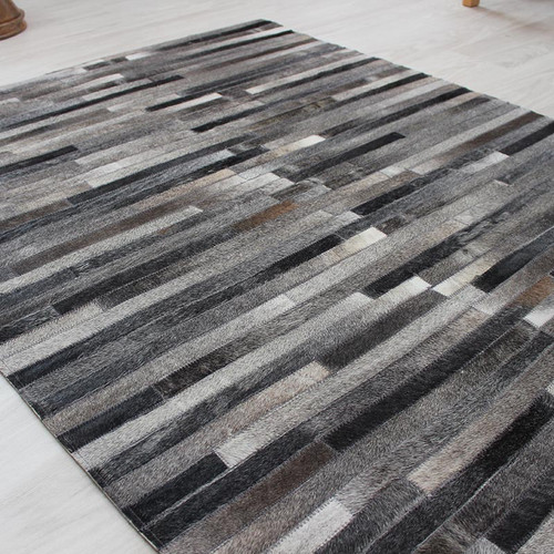 Gaucho Stripe Rugs Dark Grey