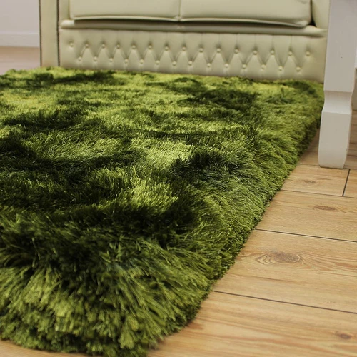 Ultra Thick Plush Shaggy Rug Green
