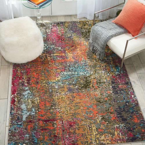 Celestial Modern Abstract Rug CES14 Sunset