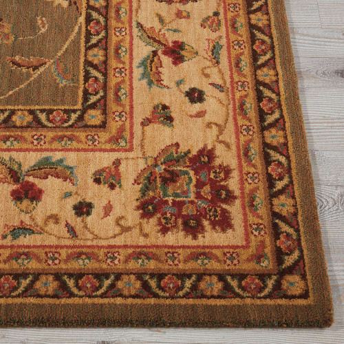 Living Treasures Woolen Rug Green LI04