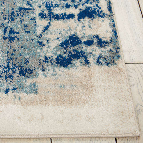 Abstract Maxell Rug MAE16 Ivory Blue