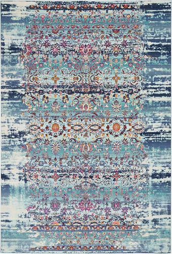 Blue Vintage Kashan Rug VKA02