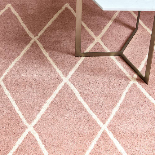 Albany Rug Diamond Pink Wool