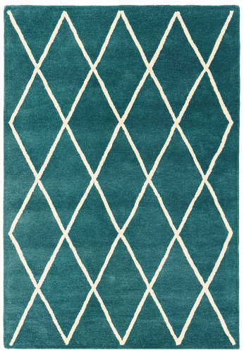 Albany Rug Diamond Teal Wool