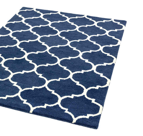 Albany Rug Ogee Blue Wool