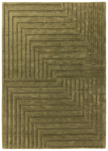 Form Rug Green Colour 3D Wool Pile