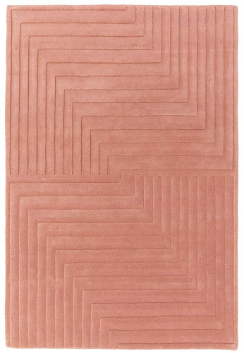 Form Rug Pink Colour 3D Wool Pile