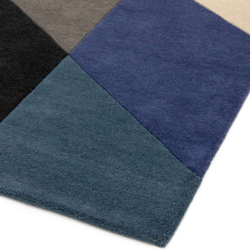 Reef Rug RF13 Big Geo Blue Wool