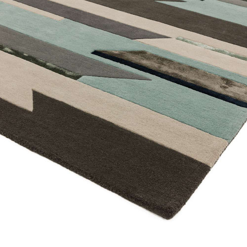 Matrix 63 Rhombus Blue Rug