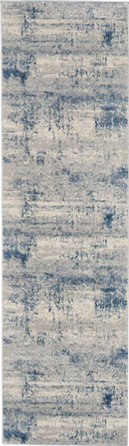 Rustic Textures RUS10 Ivory Blue Abstract Rug