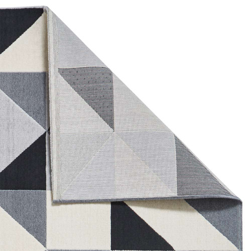Vancouver 18214 Geometric Grey Black Rug