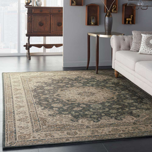 Living Treasures LI15 Grey Ivory Rug