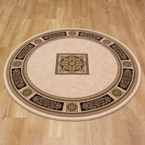 Classic Gold Davinci Rug 200x200cm CIRCLE