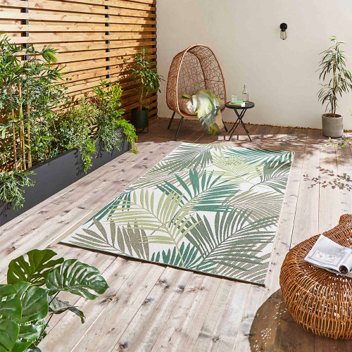 Miami 19433 Green Light Beige Indoor Outdoor Rug