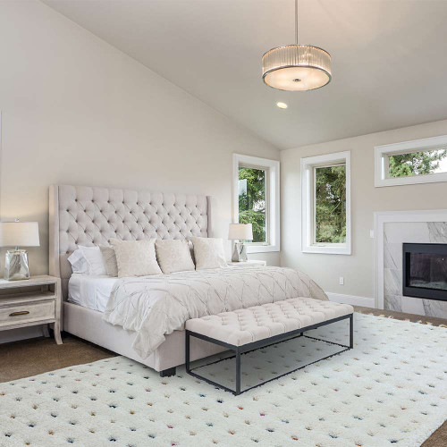 Ariana AR02 Dotty Multi Soft Fringed Rug