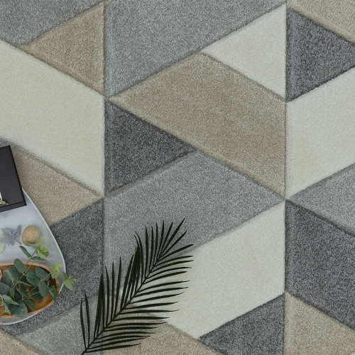 Sketch SK01 Rhombus Grey Geometric Rug