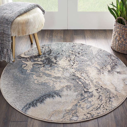 Abstract Maxell Rug MAE08 Grey 160x160 cm