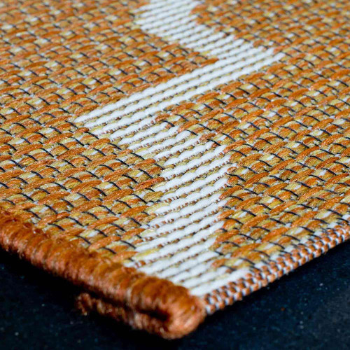 Indoor Outdoor Rug Orange Newquay