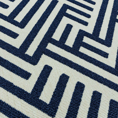 Antibes Outdoor Rug Blue White Linear AN04