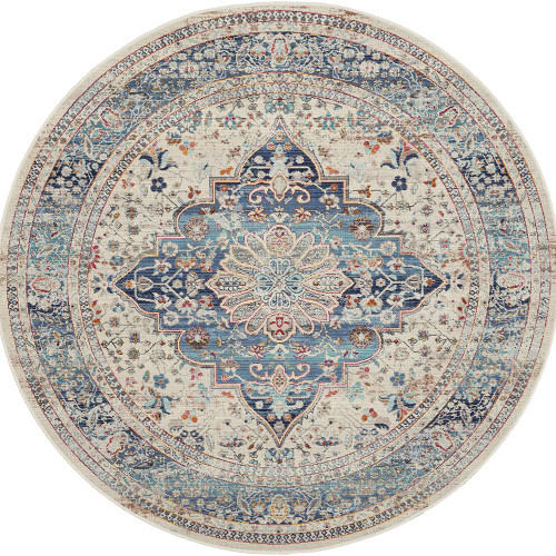 Vintage Kashan Ivory Blue VKA07 Rug