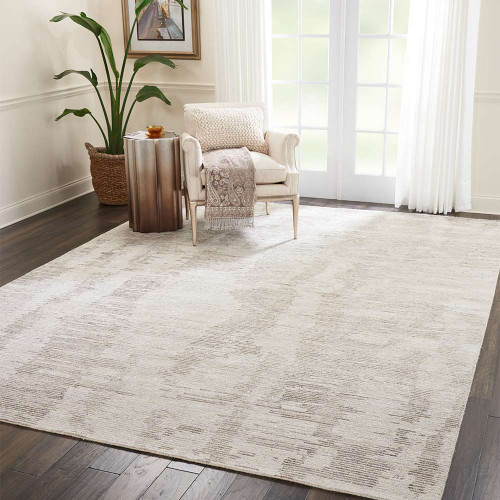 Ellora Ell01 Ivory Grey Modern Rug