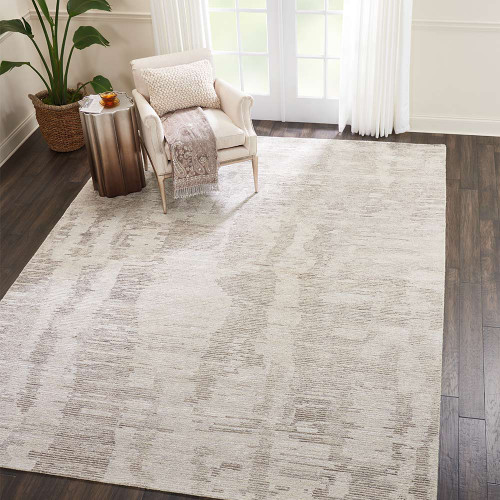 Ellora Ell01 Ivory Grey Modern Rug