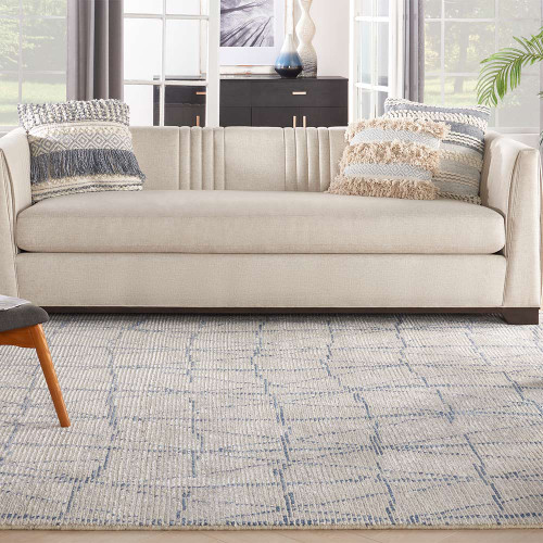 Ellora Ell02 Sky Contemporary Luxury Rug