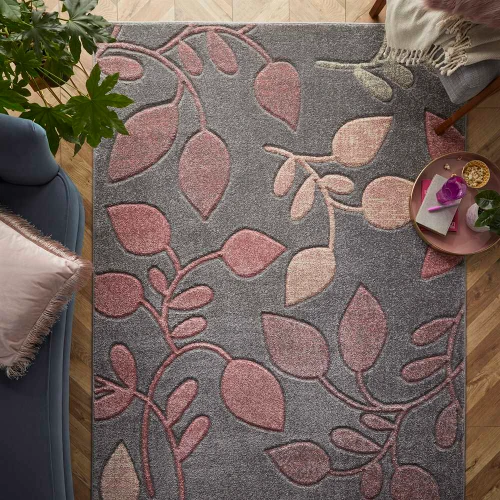 Portland Rug Pink Grey Cream 1096V