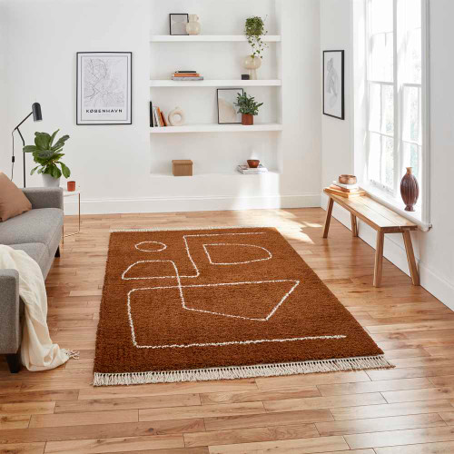Boho Rug A474 Rust