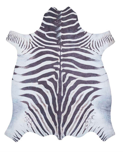 Faux Zebra Print Black White