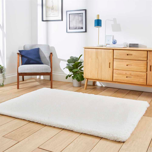 Thick Fluffy Rug Super Teddy Ivory 120x170cm
