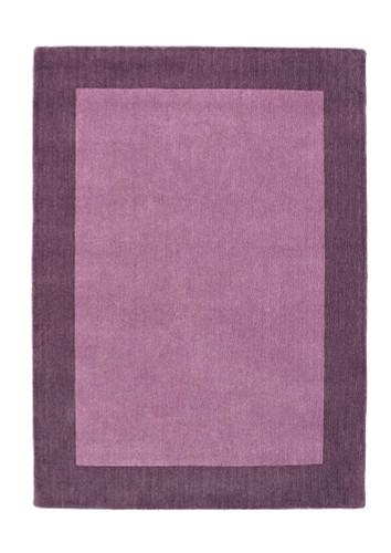Origins Borders Mauve Plain Wool Rug