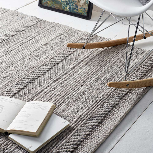 Origins Chunky Knit Natural Grey Rug
