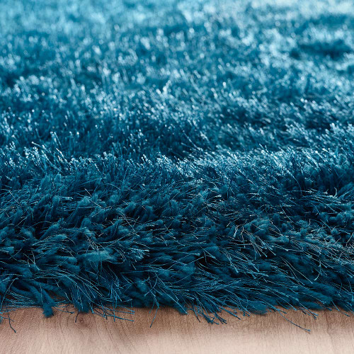 Origins Extravagance Teal Thick Shaggy Rug