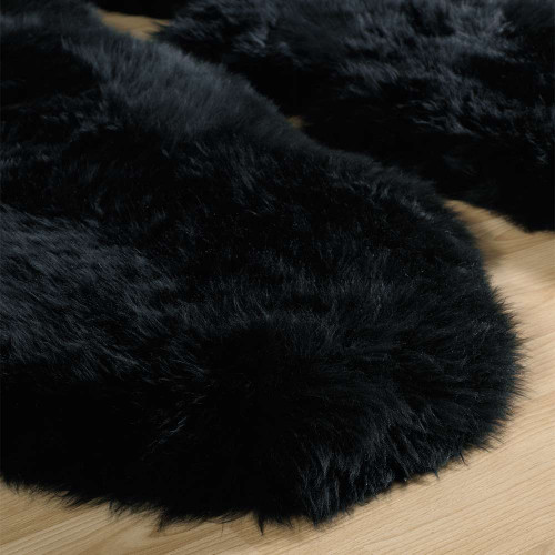 Origins Genuine Sheepskin Black Rug