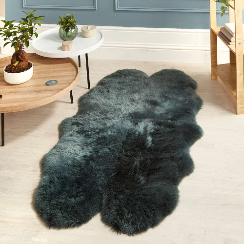 Origins Genuine Sheepskin Forest Green Rug