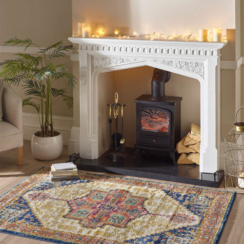 Origins Granada Amber Traditional Faded Rug
