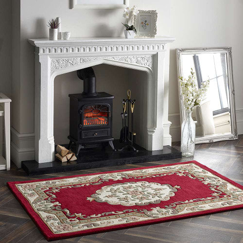 Origins Shensi Wine Aubusson Rug