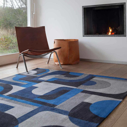 Weimar Blue 9207 Nuance Module Rug